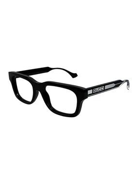 New Authentic Gucci Women's Black with Crystal Silver Detail Square Acetate Glas